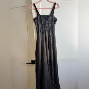 Blank NYC Charcoal Embellished Maxi Dress